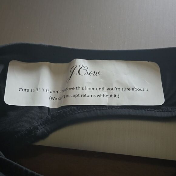 J Crew Deep Plunge Ruffle Swimsuit Black Size 0 NWT - Picture 10 of 13